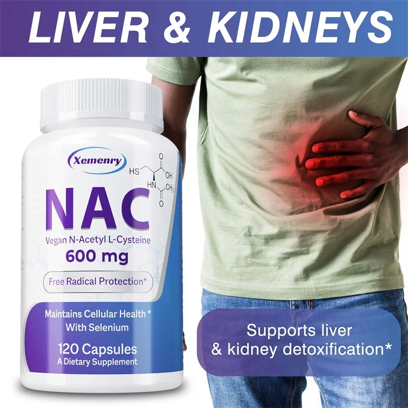 Nac N Acetyl Cysteine - كبسولات NAC 600 ملغ - تدعم