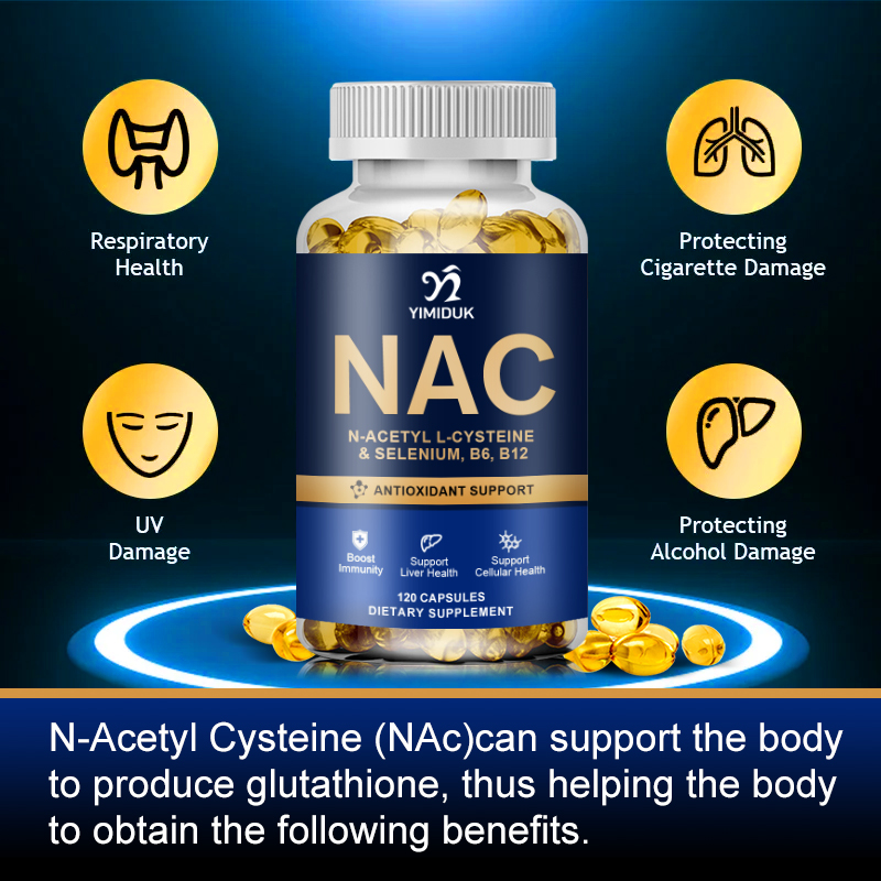كبسولات جلوتاثيون ناك ، سيستين - مراجعة Nac N Acetyl Cysteine وسعره